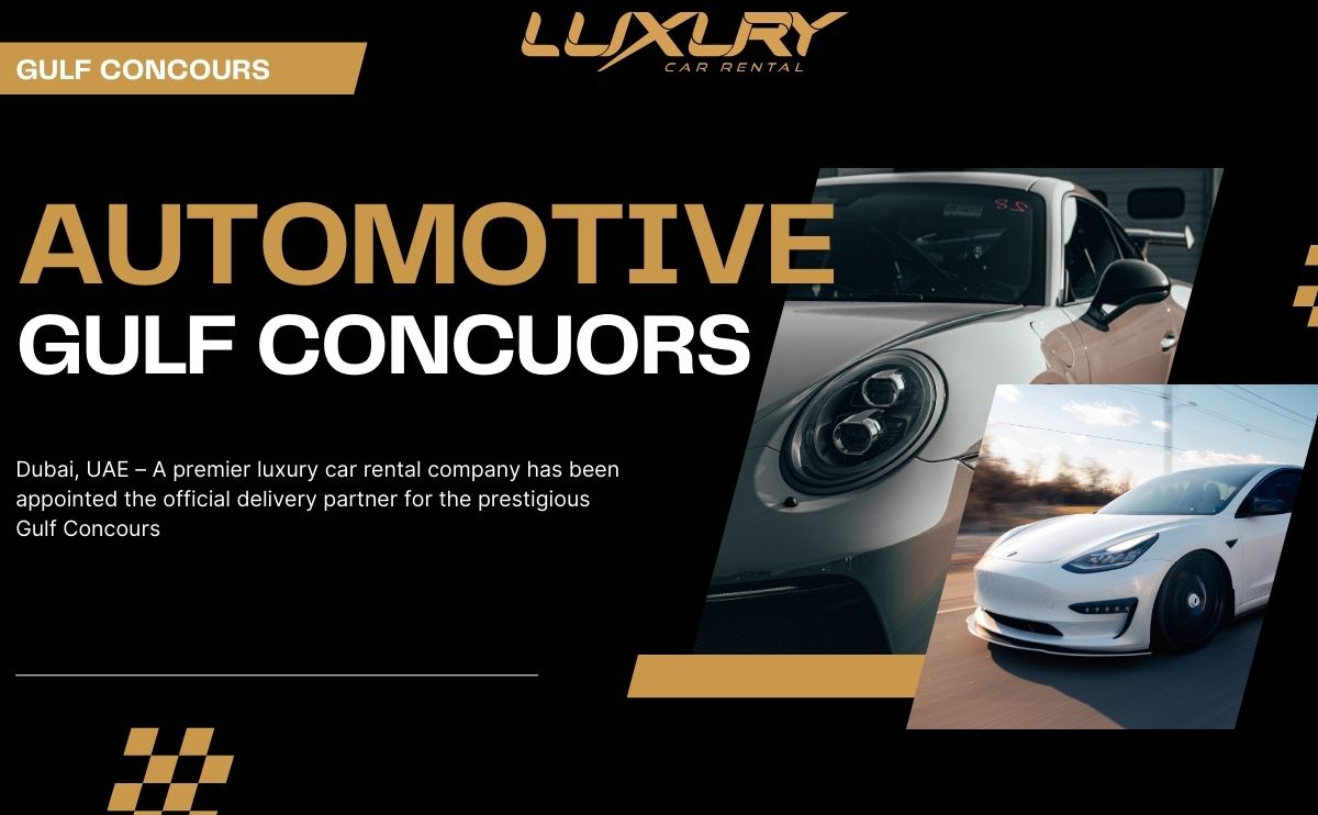 Luxury car company shares its cars with us for delivery to the Gulf Concours, Burj Al Arab, Dubai.